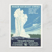 Ranger Naturalist Service aan de Yellowstone Vinta Briefkaart (Voorkant)
