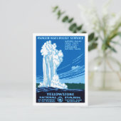 Ranger Naturalist Service ~ Yellowstone Briefkaart (Staand voorkant)