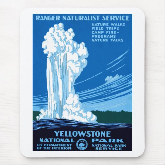 Ranger Naturalist Service ~ Yellowstone Muismat (Voorkant)