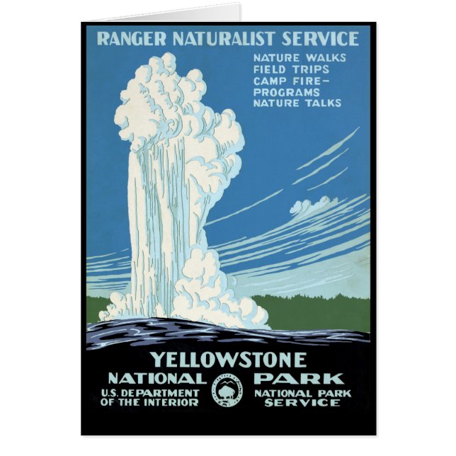 Ranger Naturalist Service Yellowstone  Post (Voorkant)