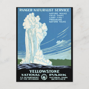 Ranger Naturalist Service Yellowstone Post Briefkaart