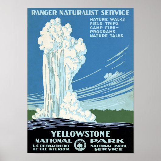 Ranger Naturalist Service Yellowstone Post Poster (Voorkant)