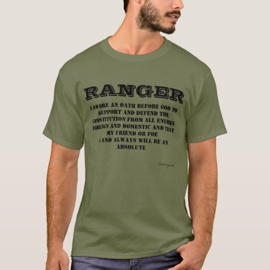 RANGER Oath GreenT-Shirt T-Shirt (Voorkant)