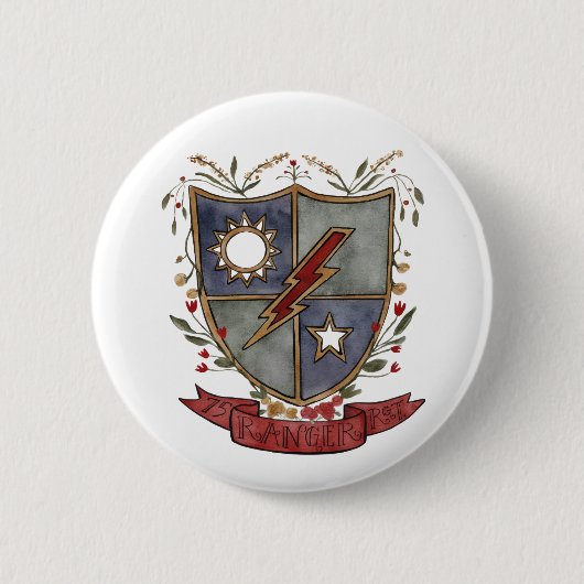 Ranger Regiment Knop Ronde Button 5,7 Cm (Voorkant)