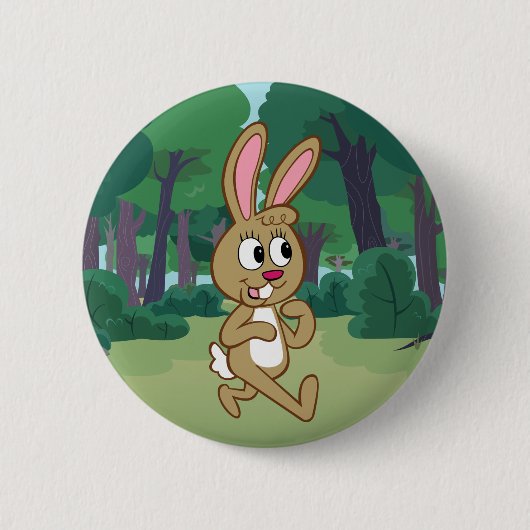 Ranger Rick | Becky Hare Ronde Button 5,7 Cm (Voorkant)