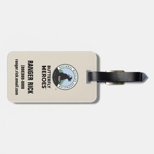 Ranger Rick | Butterfly Hero - Butterfly Sign Bagagelabel (Achterkant horizontaal)