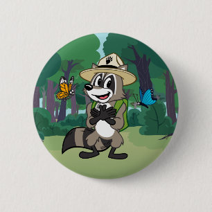 Ranger Rick   Butterfly Hero - Butterfly Sign Ronde Button 5,7 Cm