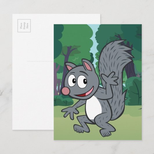 Ranger Rick | Grijze eekhoorn Briefkaart (Voorkant / Achterkant)