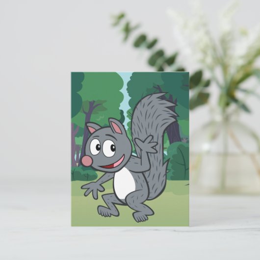 Ranger Rick | Grijze eekhoorn Briefkaart (Staand voorkant)