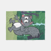 Ranger Rick | Grijze eekhoorn Fleece Deken (Voorkant (Horizontaal))