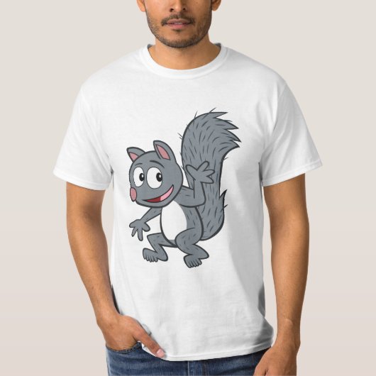 Ranger Rick | Grijze eekhoorn T-shirt (Voorkant)