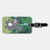 Ranger Rick | Grijze eekhoorn zwaait Bagagelabel (Voorkant horizontaal)