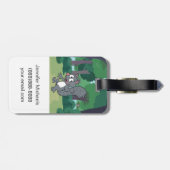 Ranger Rick | Grijze eekhoorn zwaait Bagagelabel (Achterkant horizontaal)