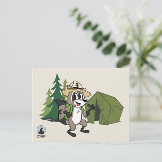 Ranger Rick | Grote Amerikaanse campout — Tent Briefkaart (Staand voorkant)