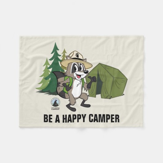 Ranger Rick | Grote Amerikaanse campout — Tent Fleece Deken (Voorkant (Horizontaal))