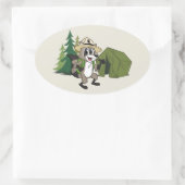 Ranger Rick | Grote Amerikaanse campout — Tent Ovale Sticker (Tas)