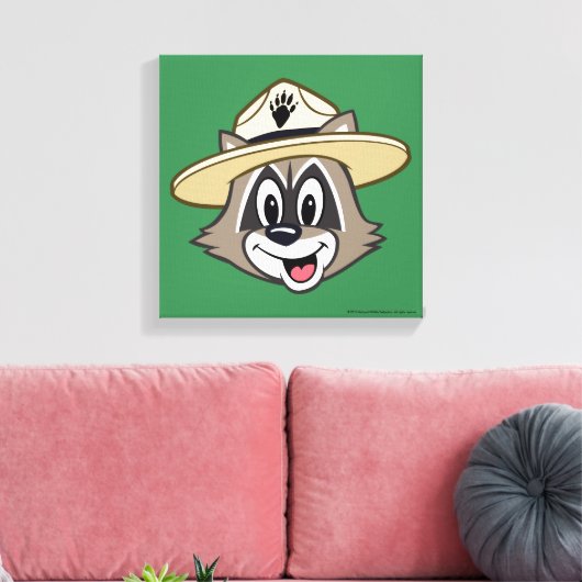 Ranger Rick | Ranger Rick Face Canvas Afdruk (Insitu (Woonkamer))