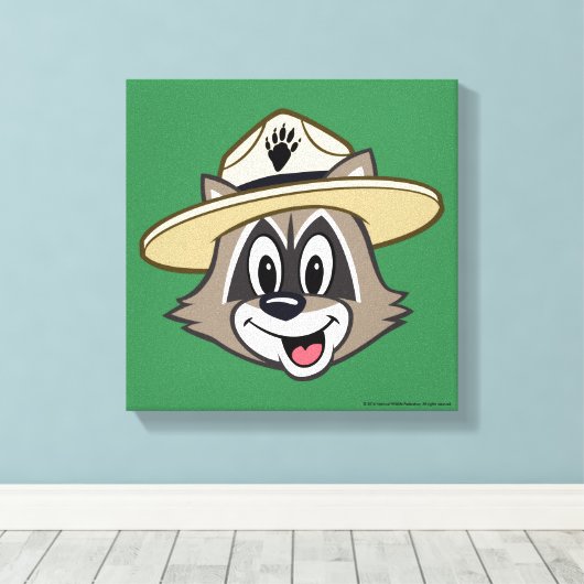 Ranger Rick | Ranger Rick Face Canvas Afdruk (Insitu (Houten vloer))