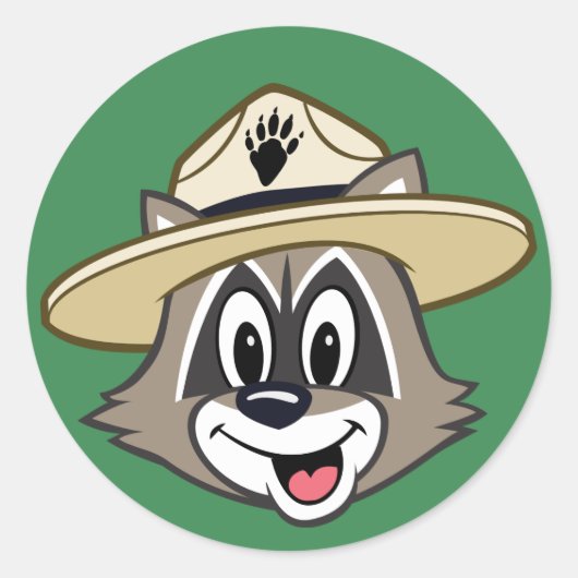 Ranger Rick | Ranger Rick Face Ronde Sticker (Voorkant)