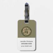 Ranger Rick | Ranger Rick Khaki Logo Bagagelabel (Achterkant verticaal)