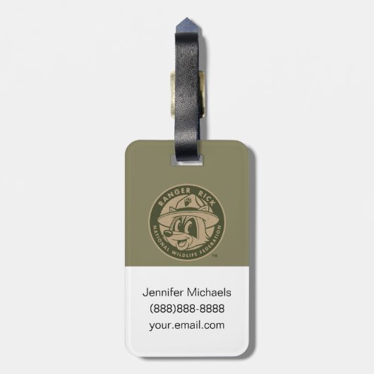 Ranger Rick | Ranger Rick Khaki Logo Bagagelabel (Achterkant verticaal)