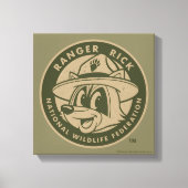 Ranger Rick | Ranger Rick Khaki Logo Canvas Afdruk (Voorkant)