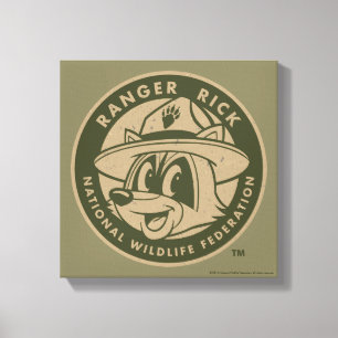 Ranger Rick   Ranger Rick Khaki Logo Canvas Afdruk