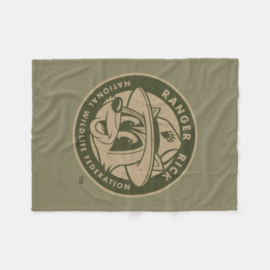 Ranger Rick | Ranger Rick Khaki Logo Fleece Deken (Voorkant (Horizontaal))