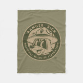 Ranger Rick | Ranger Rick Khaki Logo Fleece Deken (Voorkant)