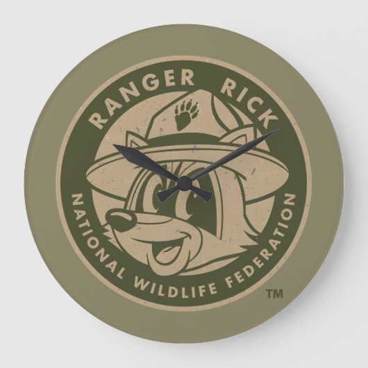 Ranger Rick | Ranger Rick Khaki Logo Grote Klok (Voorkant)
