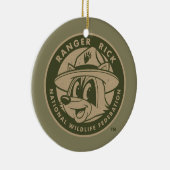 Ranger Rick | Ranger Rick Khaki Logo Keramisch Ornament (Rechts)