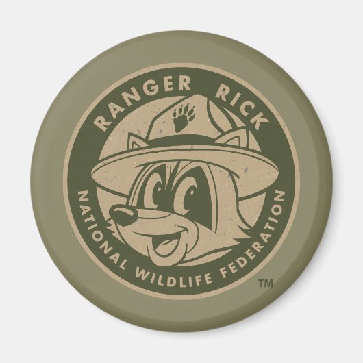 Ranger Rick | Ranger Rick Khaki Logo Magneet (Voorkant)