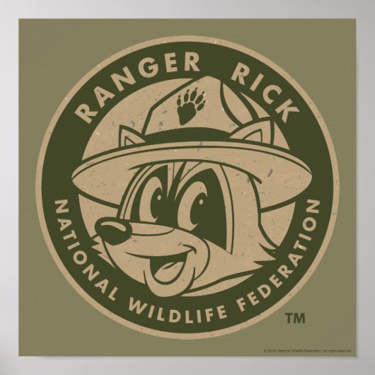 Ranger Rick | Ranger Rick Khaki Logo Poster (Voorkant)