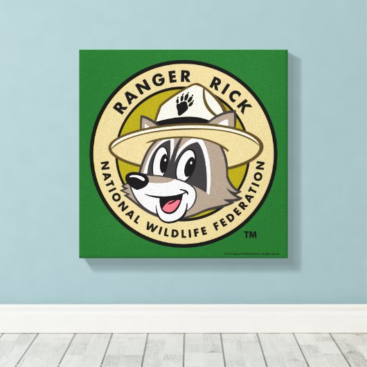 Ranger Rick | Ranger Rick Logo Canvas Afdruk (Insitu (Houten vloer))