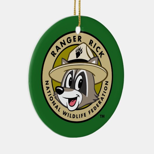 Ranger Rick | Ranger Rick Logo Keramisch Ornament (Rechts)