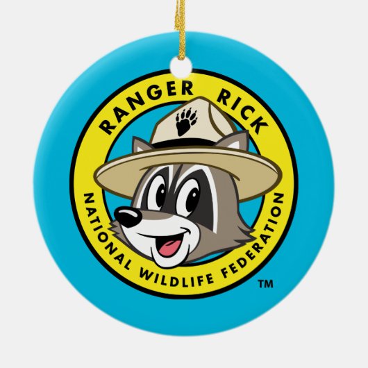 Ranger Rick | Ranger Rick Logo Keramisch Ornament (Achterkant)
