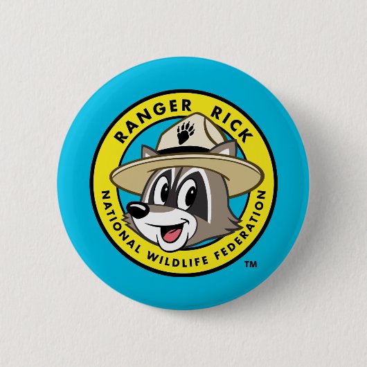 Ranger Rick | Ranger Rick Logo Ronde Button 5,7 Cm (Voorkant)