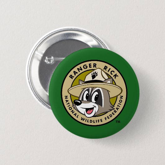 Ranger Rick | Ranger Rick Logo Ronde Button 5,7 Cm (Voorkant /achterkant)
