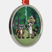 Ranger Rick | Ranger Rick & Ricky Metalen Ornament (Rechts)