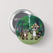 Ranger Rick | Ranger Rick & Ricky Ronde Button 5,7 Cm (Voorkant /achterkant)