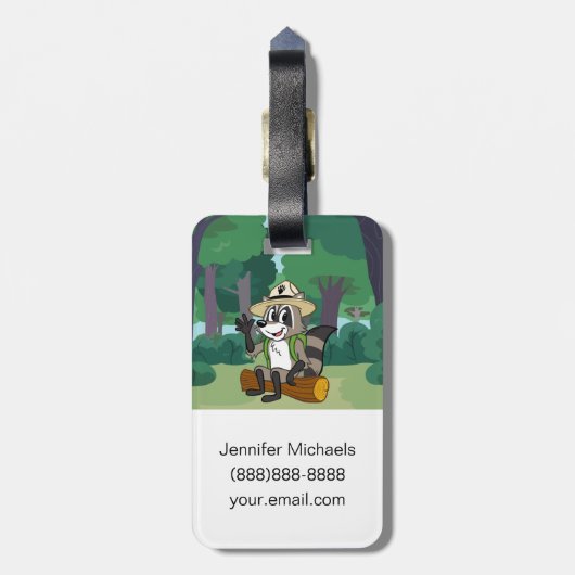 Ranger Rick | Ranger Rick Sitting Bagagelabel (Achterkant verticaal)