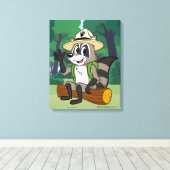 Ranger Rick | Ranger Rick Sitting Canvas Afdruk (Insitu (Houten vloer))