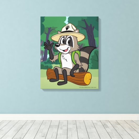 Ranger Rick | Ranger Rick Sitting Canvas Afdruk (Insitu (Houten vloer))