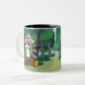 Ranger Rick | Ranger Rick Sitting Tweekleurige Koffiemok (Voorkant links)