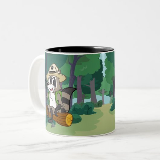 Ranger Rick | Ranger Rick Sitting Tweekleurige Koffiemok (Voorkant links)