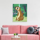 Ranger Rick | Reggie Otter Canvas Afdruk (Insitu (Woonkamer))