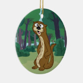 Ranger Rick | Reggie Otter Keramisch Ornament (Rechts)