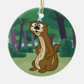 Ranger Rick | Reggie Otter Keramisch Ornament (Voorkant)