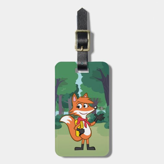 Ranger Rick | Scarlett Fox Waving Bagagelabel (Voorkant verticaal)