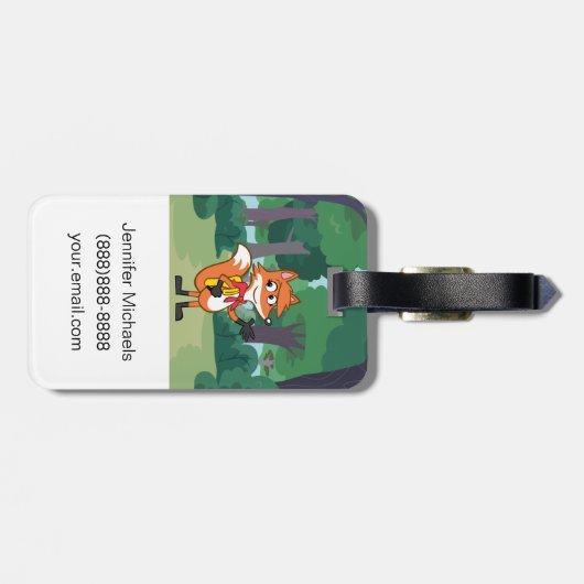 Ranger Rick | Scarlett Fox Waving Bagagelabel (Achterkant horizontaal)